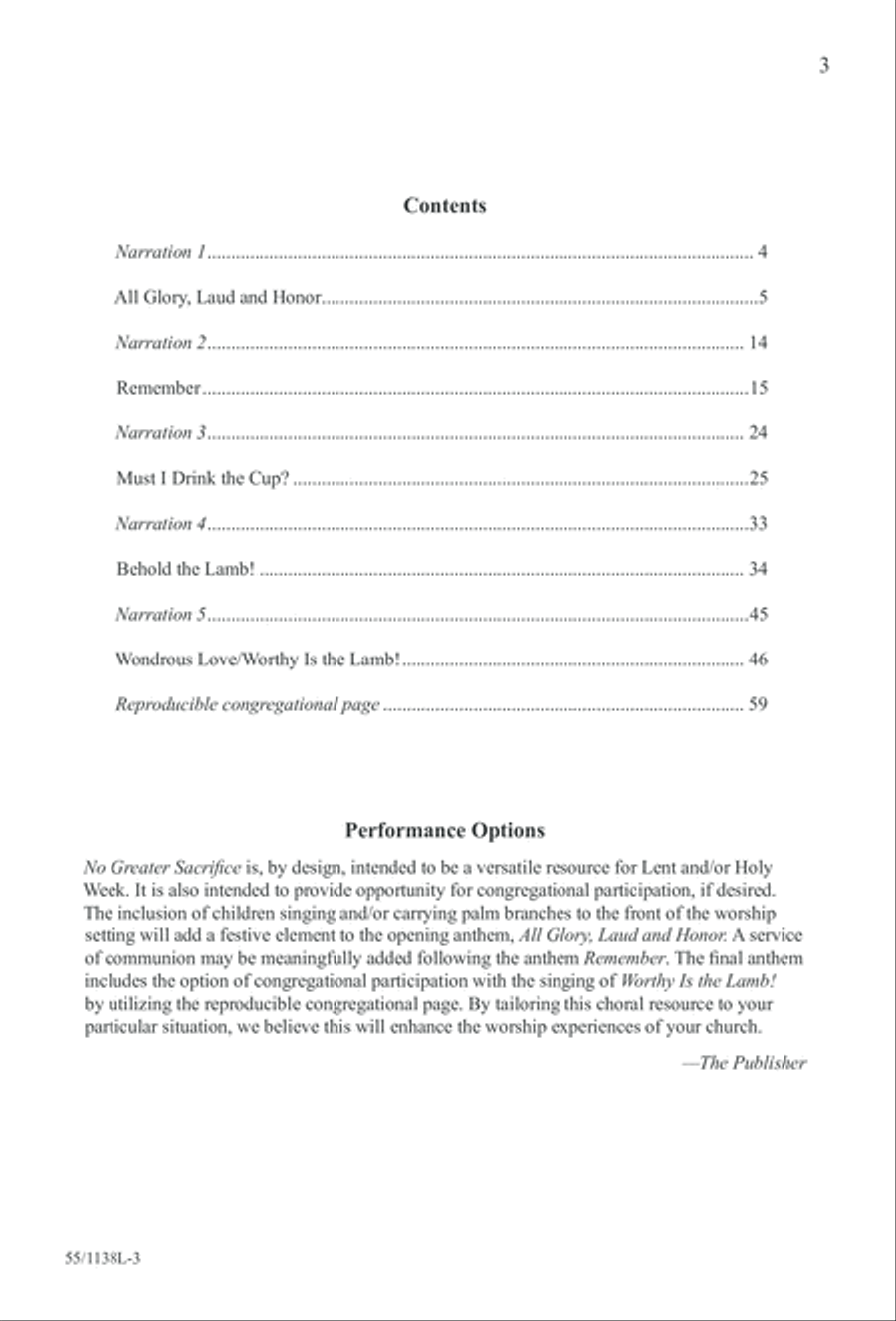 No Greater Sacrifice (Digital Download) 4-Part scores gallery preview page 3