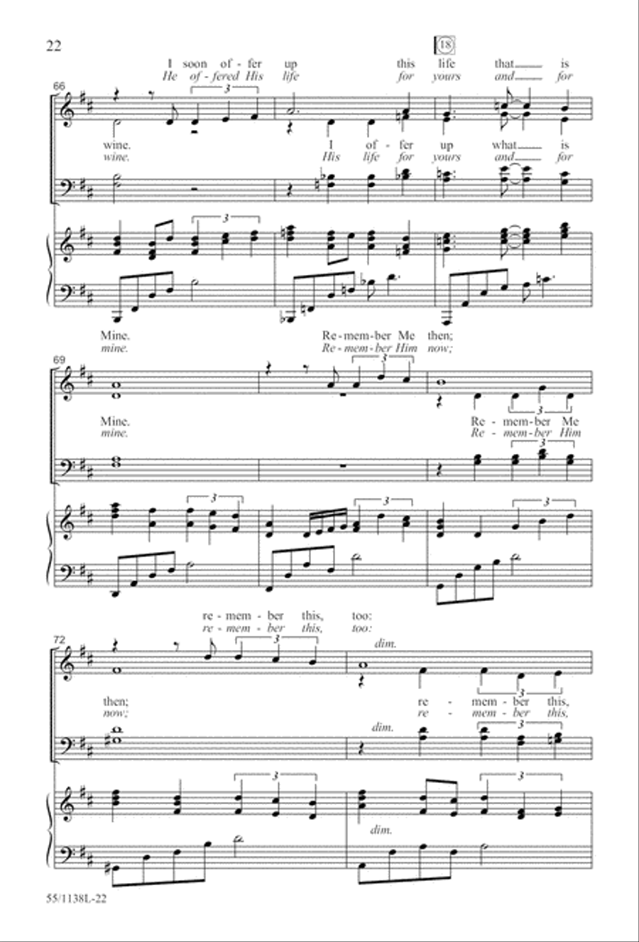 No Greater Sacrifice (Digital Download) 4-Part scores gallery preview page 22