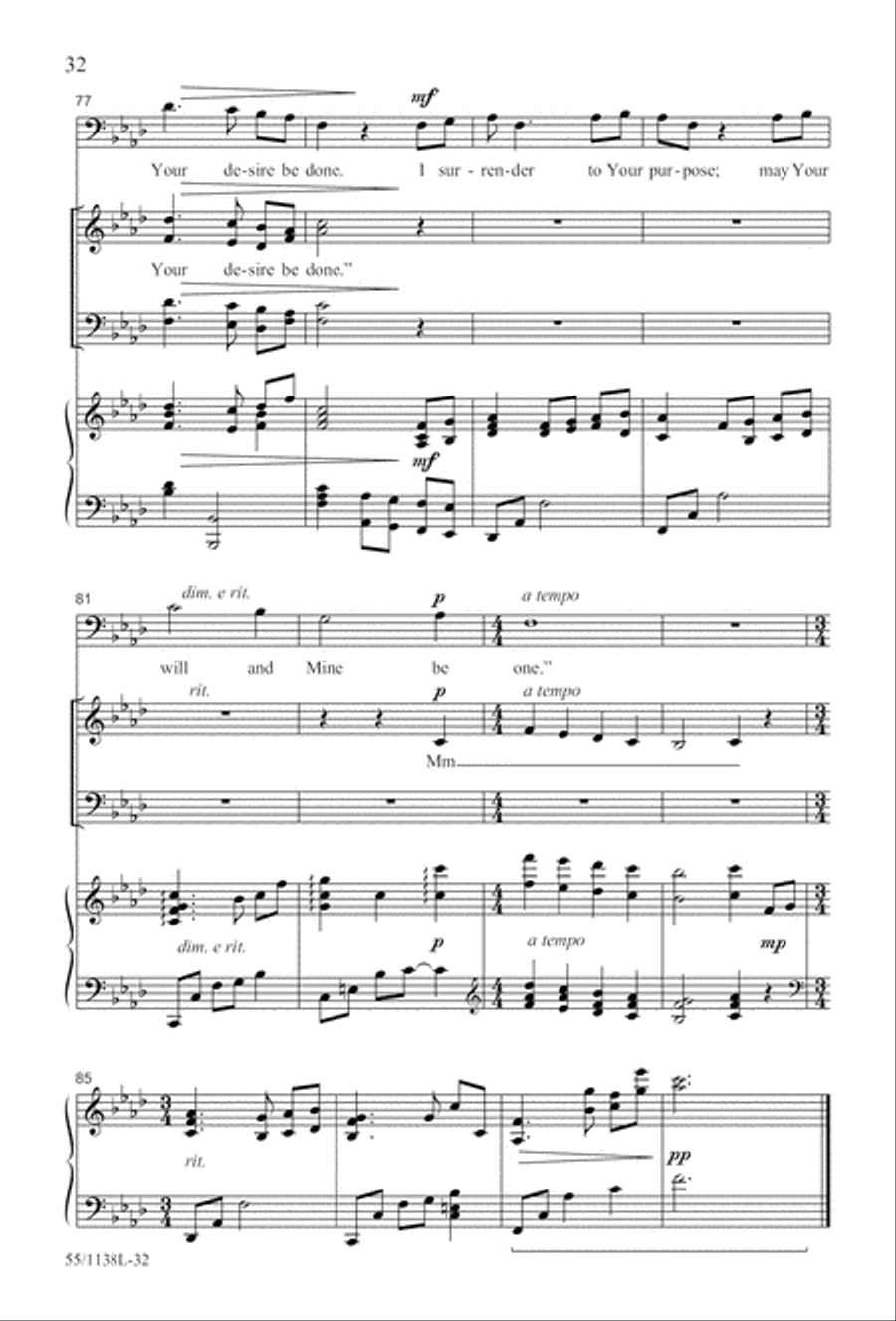 No Greater Sacrifice (Digital Download) 4-Part scores gallery preview page 32