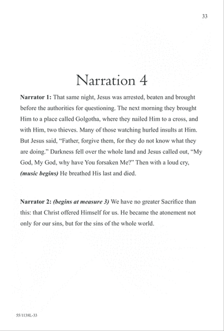 No Greater Sacrifice (Digital Download) 4-Part scores gallery preview page 33