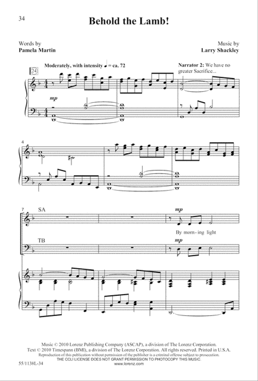 No Greater Sacrifice (Digital Download) 4-Part scores gallery preview page 34