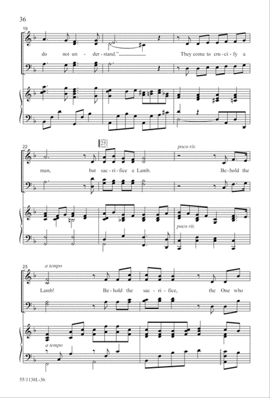 No Greater Sacrifice (Digital Download) 4-Part scores gallery preview page 36