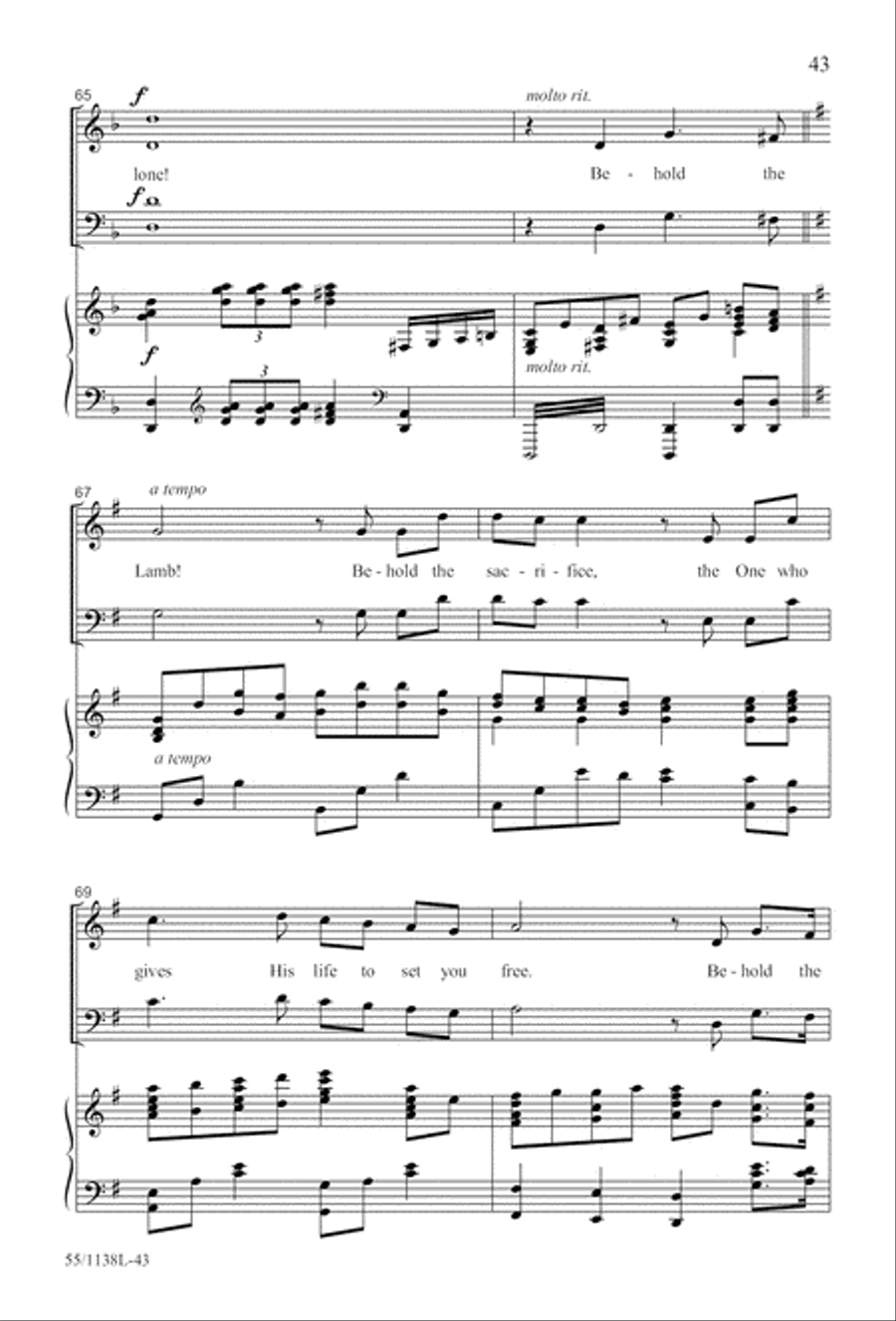No Greater Sacrifice (Digital Download) 4-Part scores gallery preview page 43