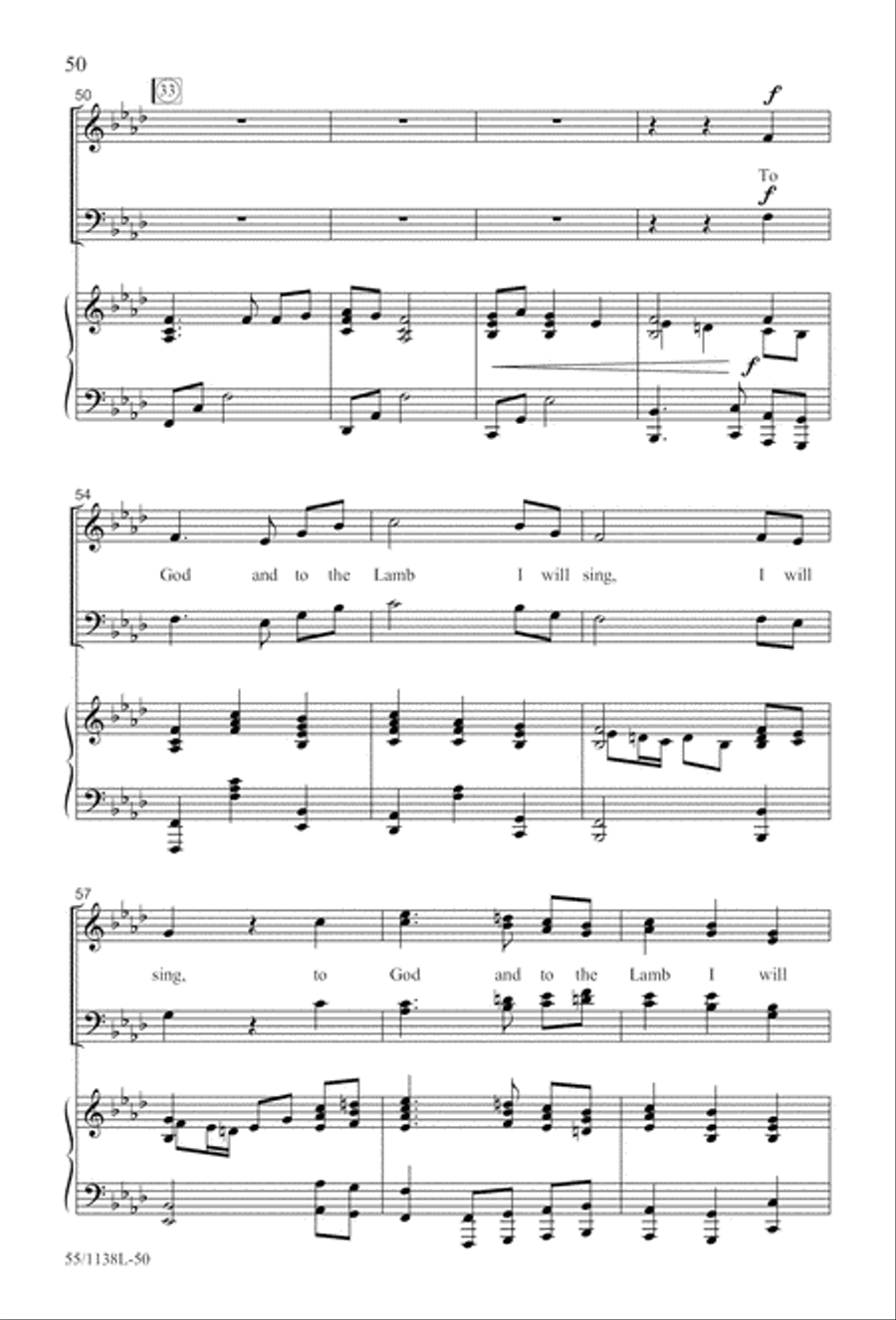 No Greater Sacrifice (Digital Download) 4-Part scores gallery preview page 50