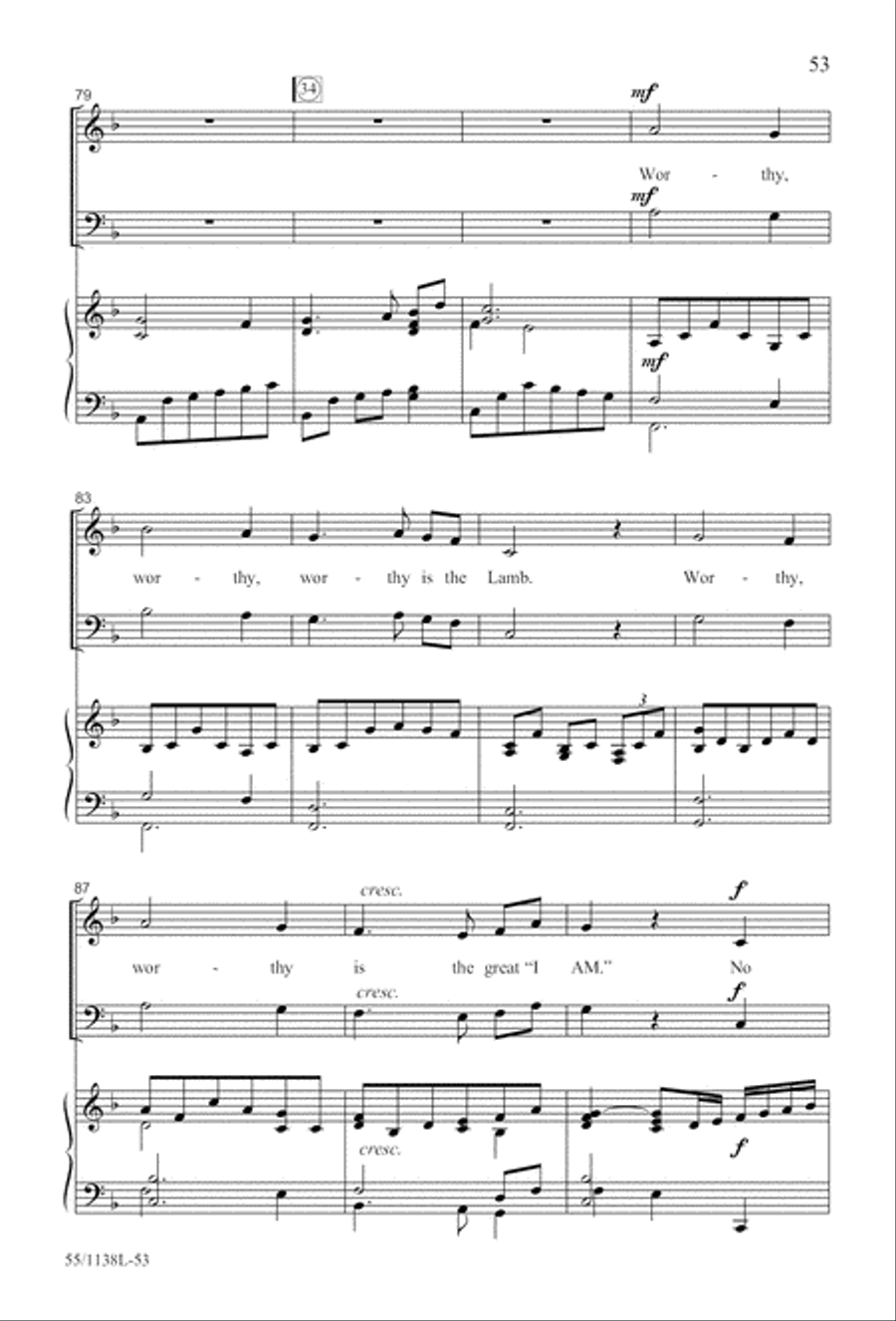 No Greater Sacrifice (Digital Download) 4-Part scores gallery preview page 53