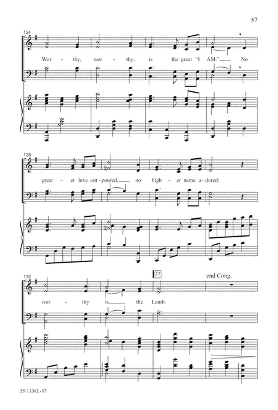 No Greater Sacrifice (Digital Download) 4-Part scores gallery preview page 57