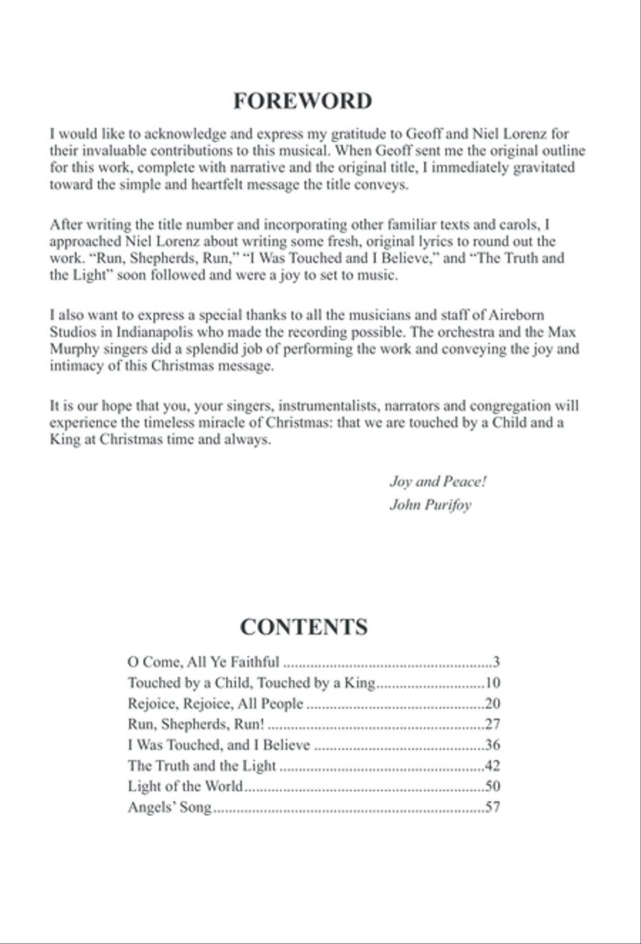 Touched by a Child, Touched by a King (Digital Download) 3-Part scores gallery preview page 2