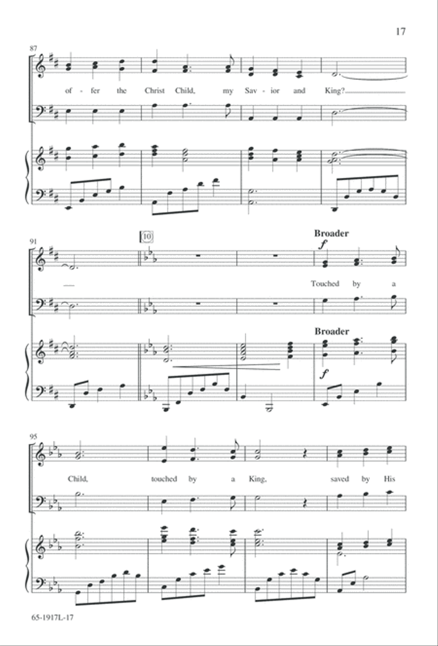 Touched by a Child, Touched by a King (Digital Download) 3-Part scores gallery preview page 17