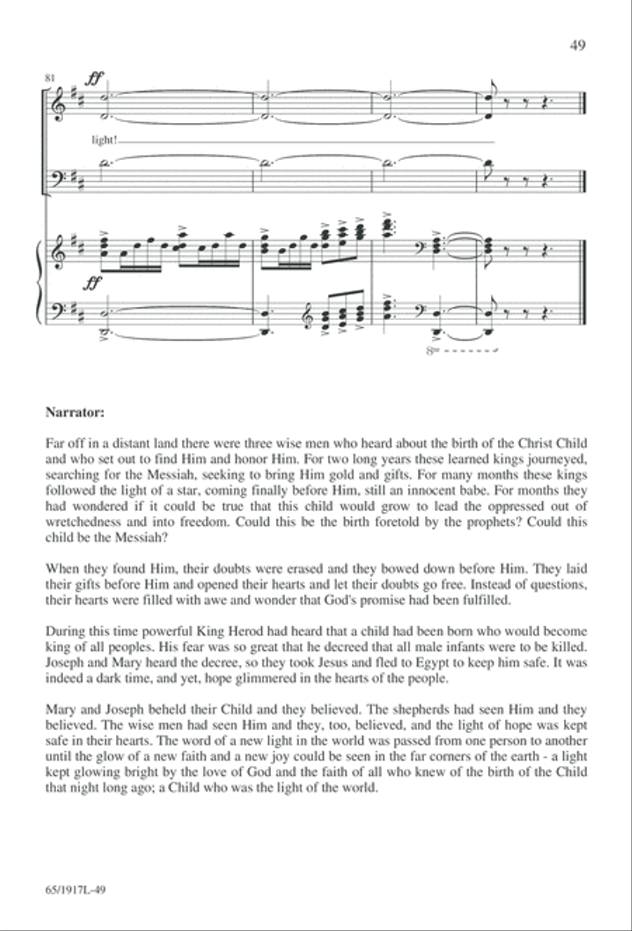 Touched by a Child, Touched by a King (Digital Download) 3-Part scores gallery preview page 49
