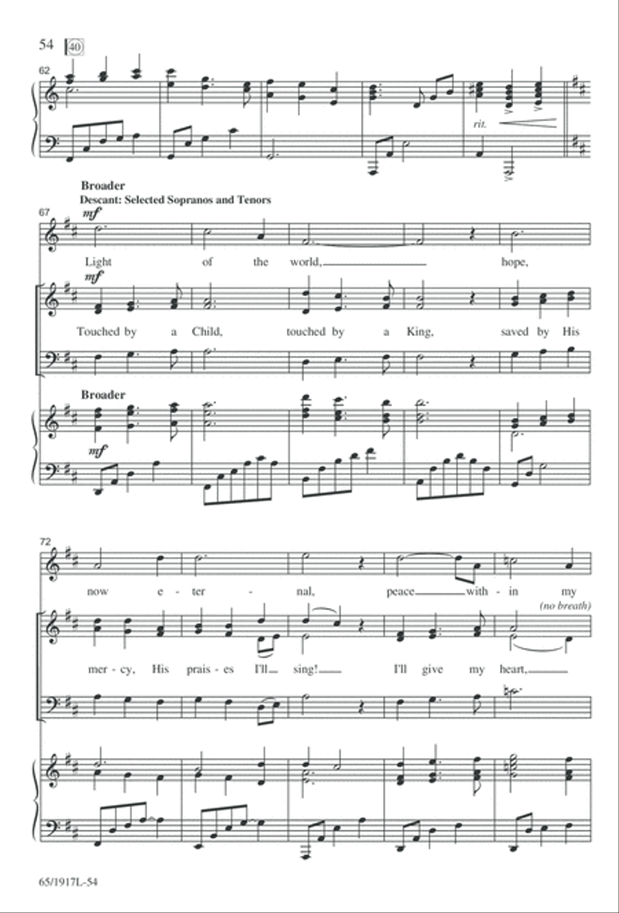 Touched by a Child, Touched by a King (Digital Download) 3-Part scores gallery preview page 54