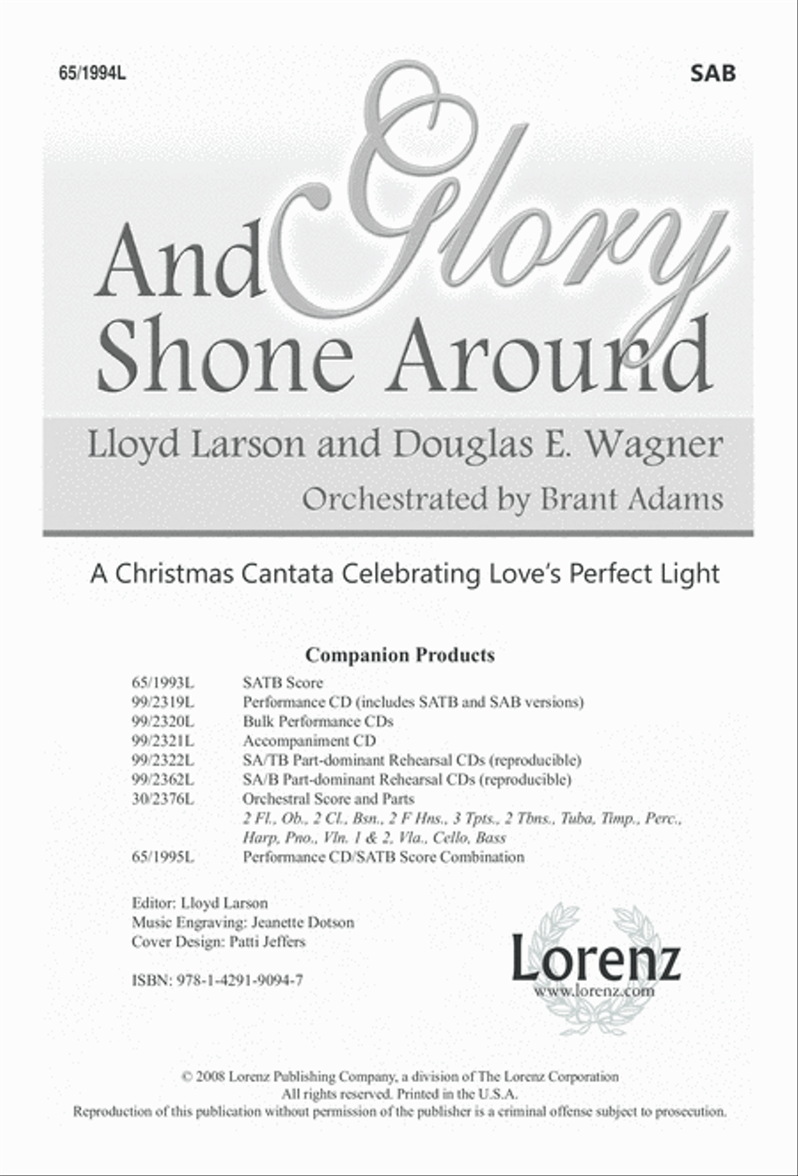 And Glory Shone Around (Digital Download) SAB scores gallery preview page 1