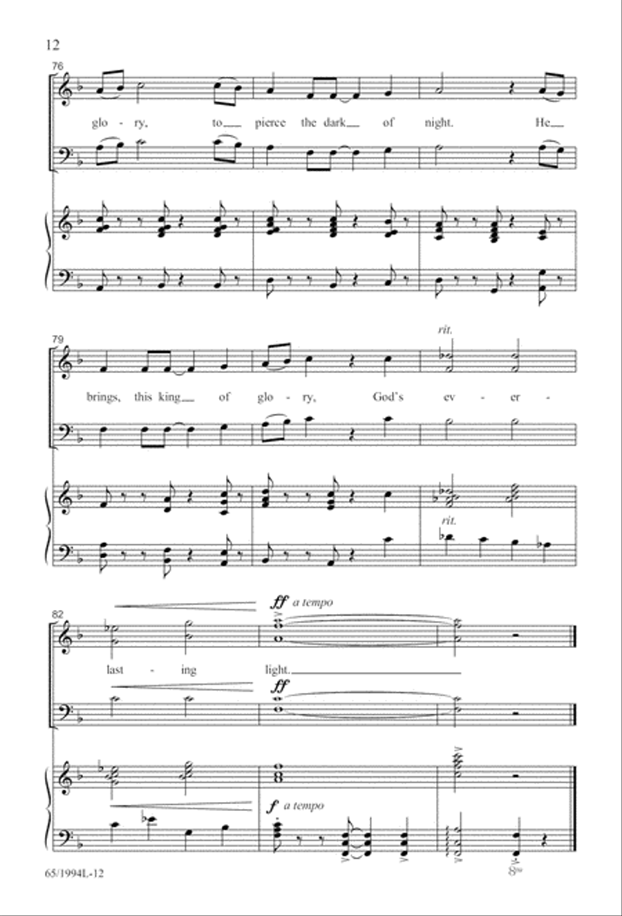 And Glory Shone Around (Digital Download) SAB scores gallery preview page 12
