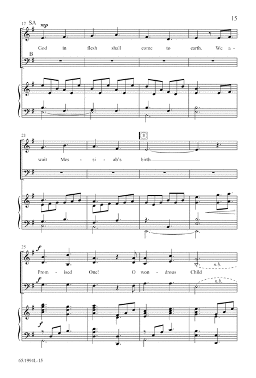 And Glory Shone Around (Digital Download) SAB scores gallery preview page 15