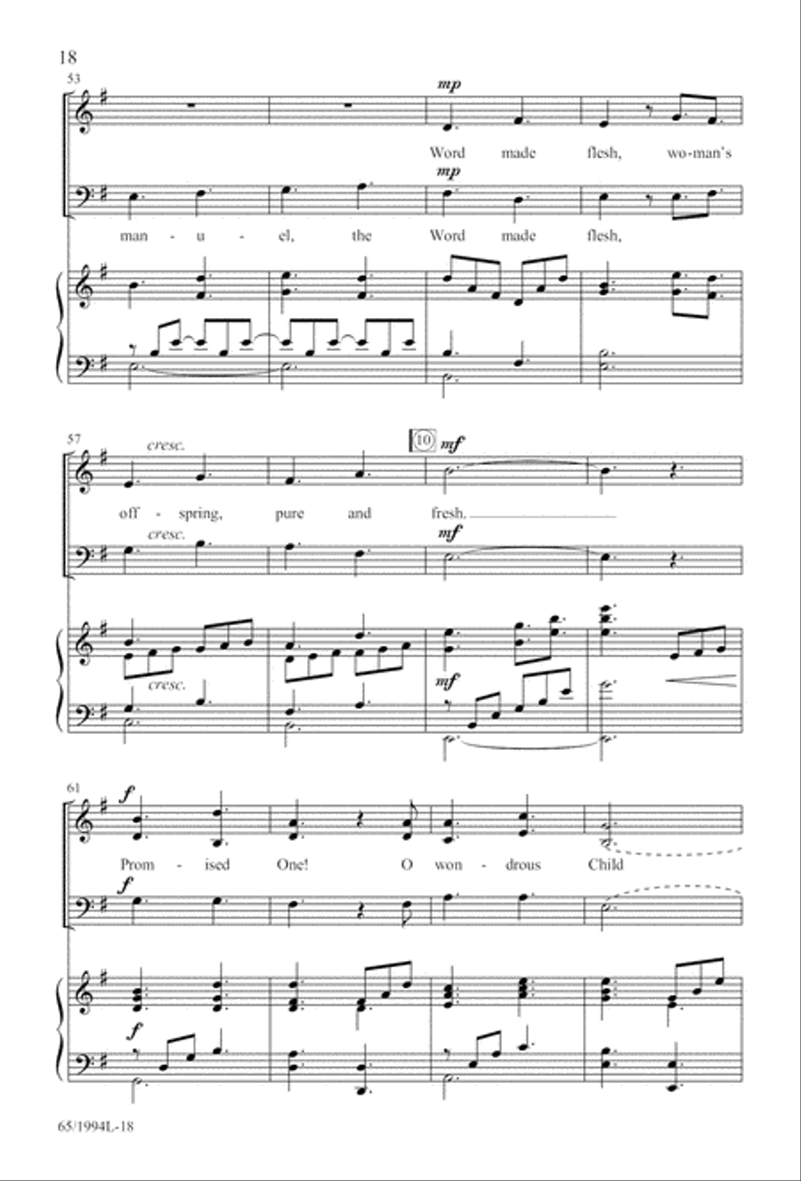 And Glory Shone Around (Digital Download) SAB scores gallery preview page 18