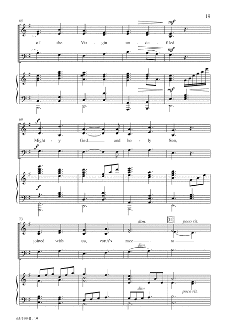And Glory Shone Around (Digital Download) SAB scores gallery preview page 19