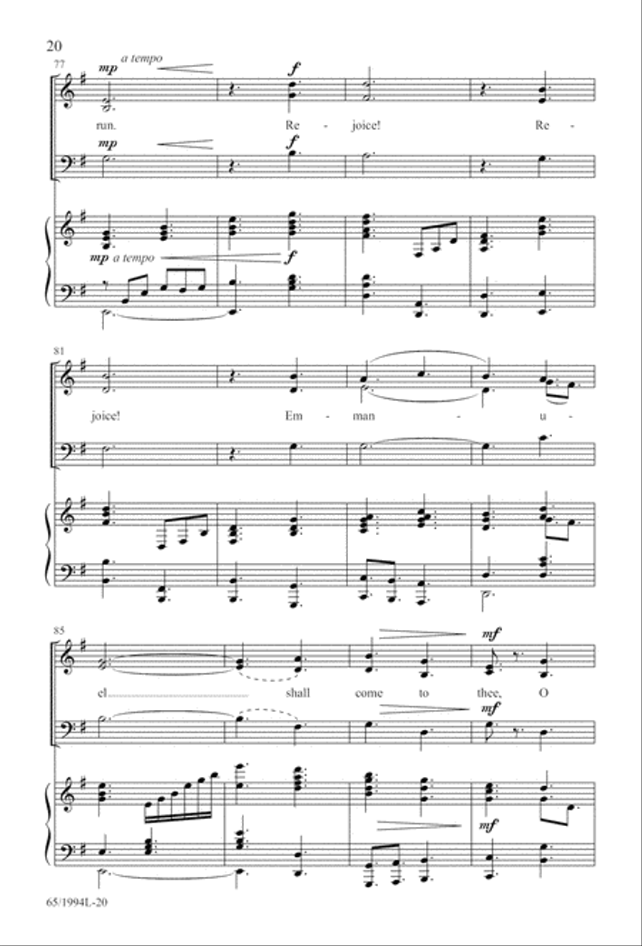 And Glory Shone Around (Digital Download) SAB scores gallery preview page 20
