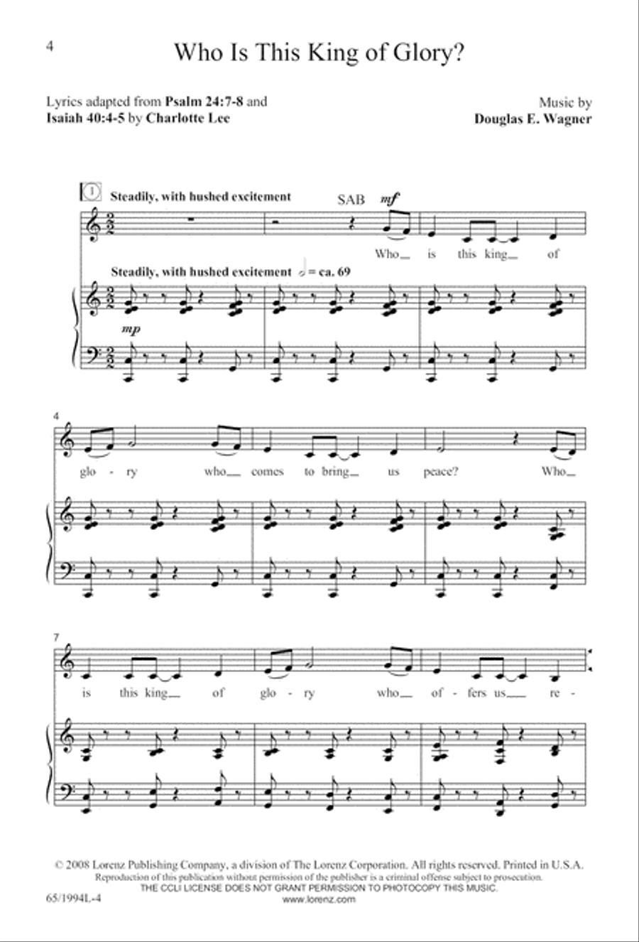 And Glory Shone Around (Digital Download) SAB scores gallery preview page 4