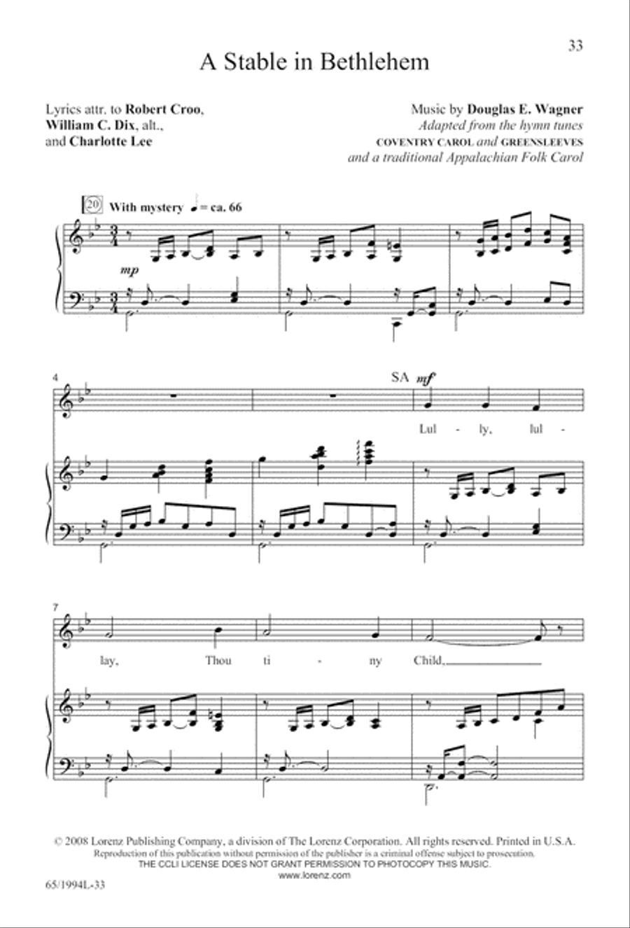 And Glory Shone Around (Digital Download) SAB scores gallery preview page 33