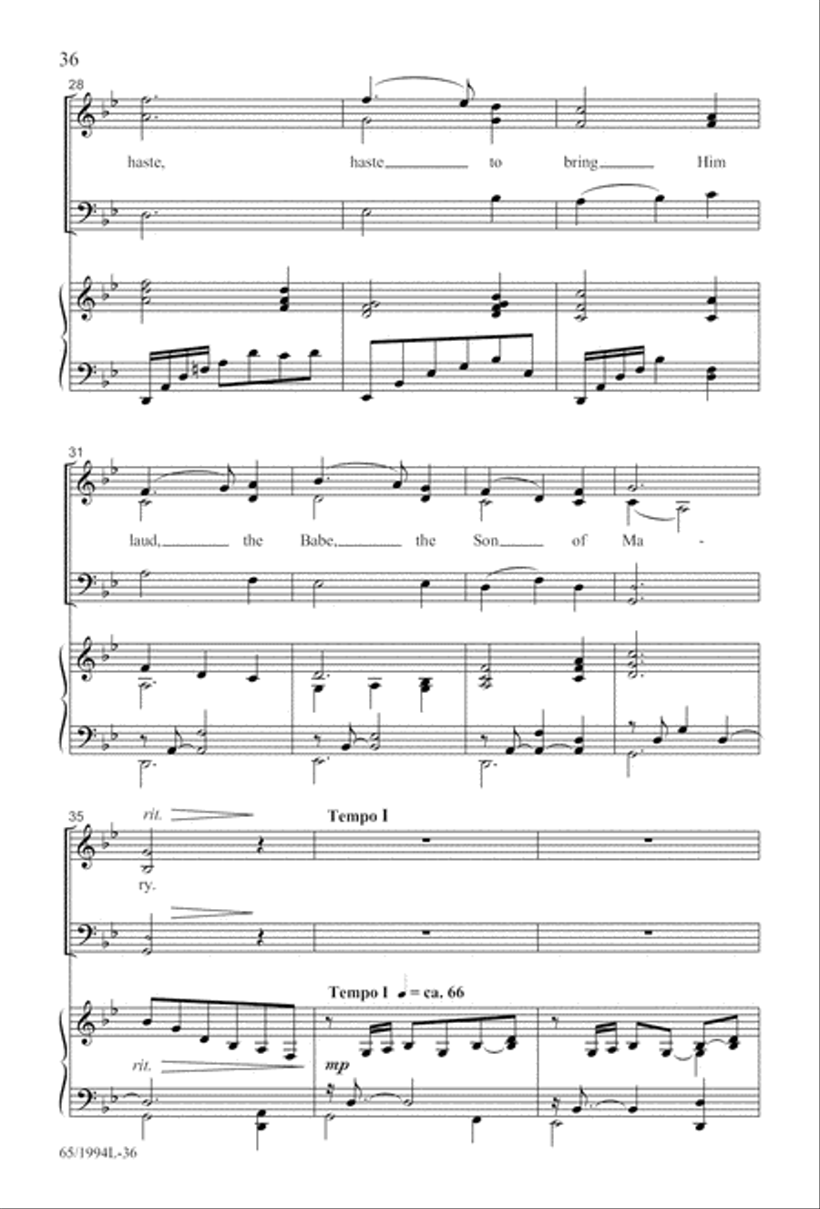 And Glory Shone Around (Digital Download) SAB scores gallery preview page 36