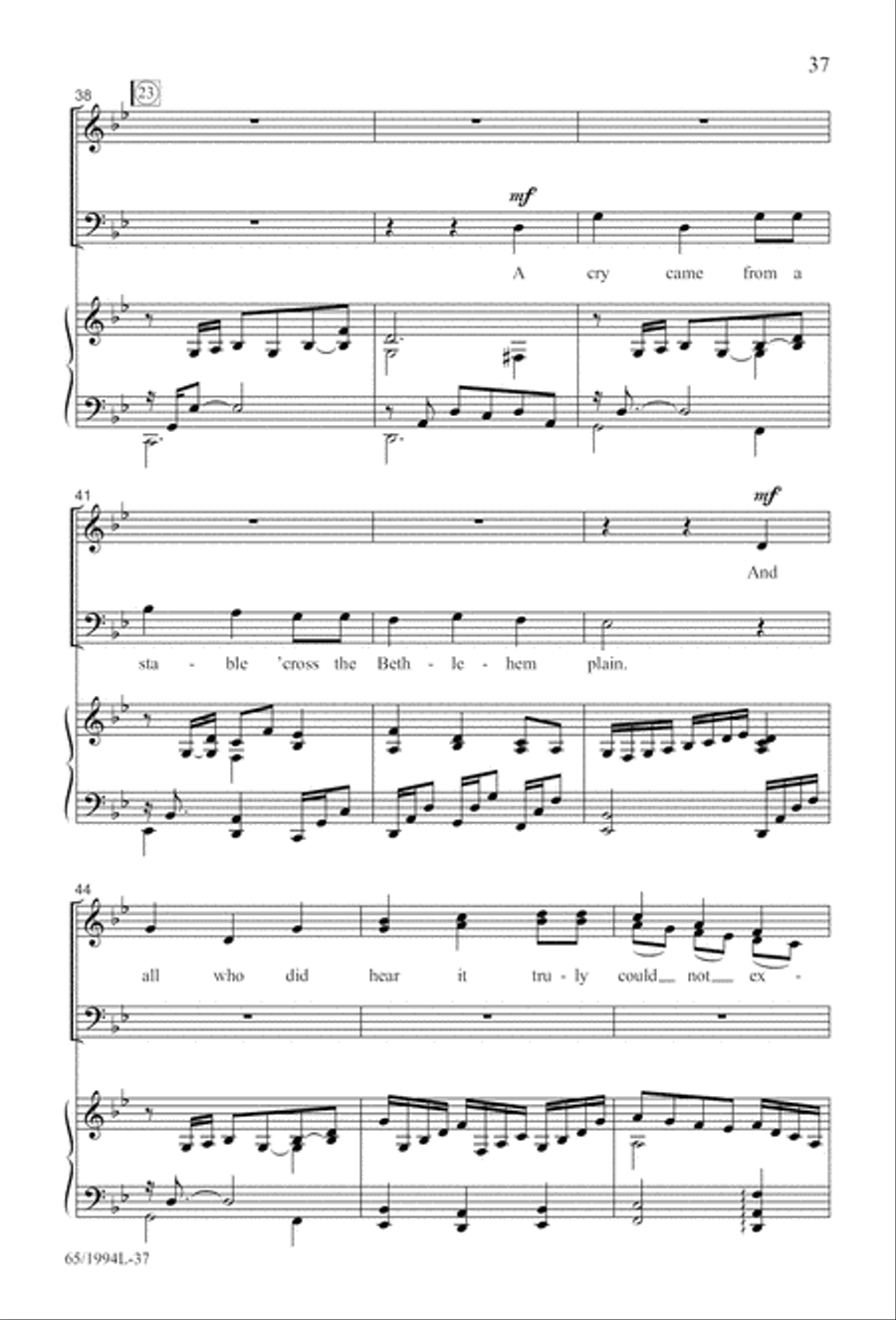 And Glory Shone Around (Digital Download) SAB scores gallery preview page 37