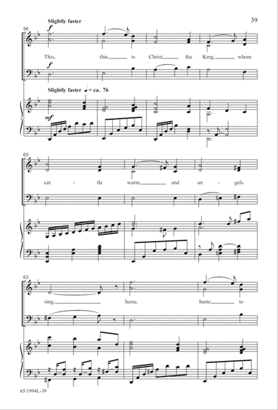 And Glory Shone Around (Digital Download) SAB scores gallery preview page 39