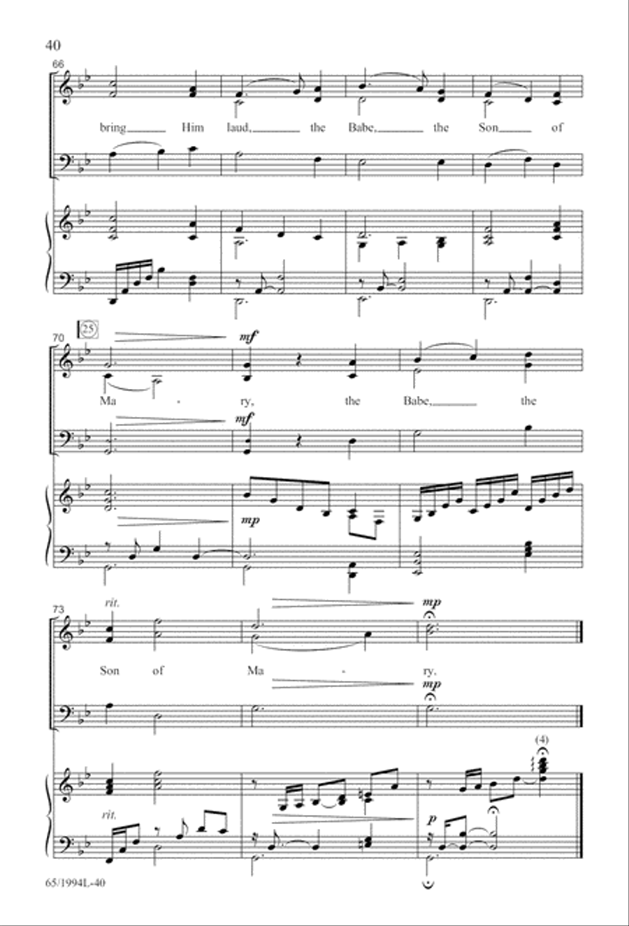 And Glory Shone Around (Digital Download) SAB scores gallery preview page 40