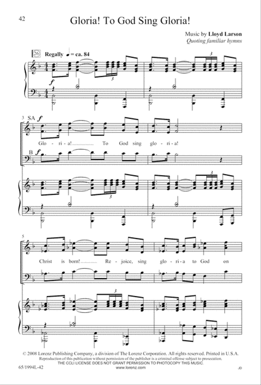 And Glory Shone Around (Digital Download) SAB scores gallery preview page 42