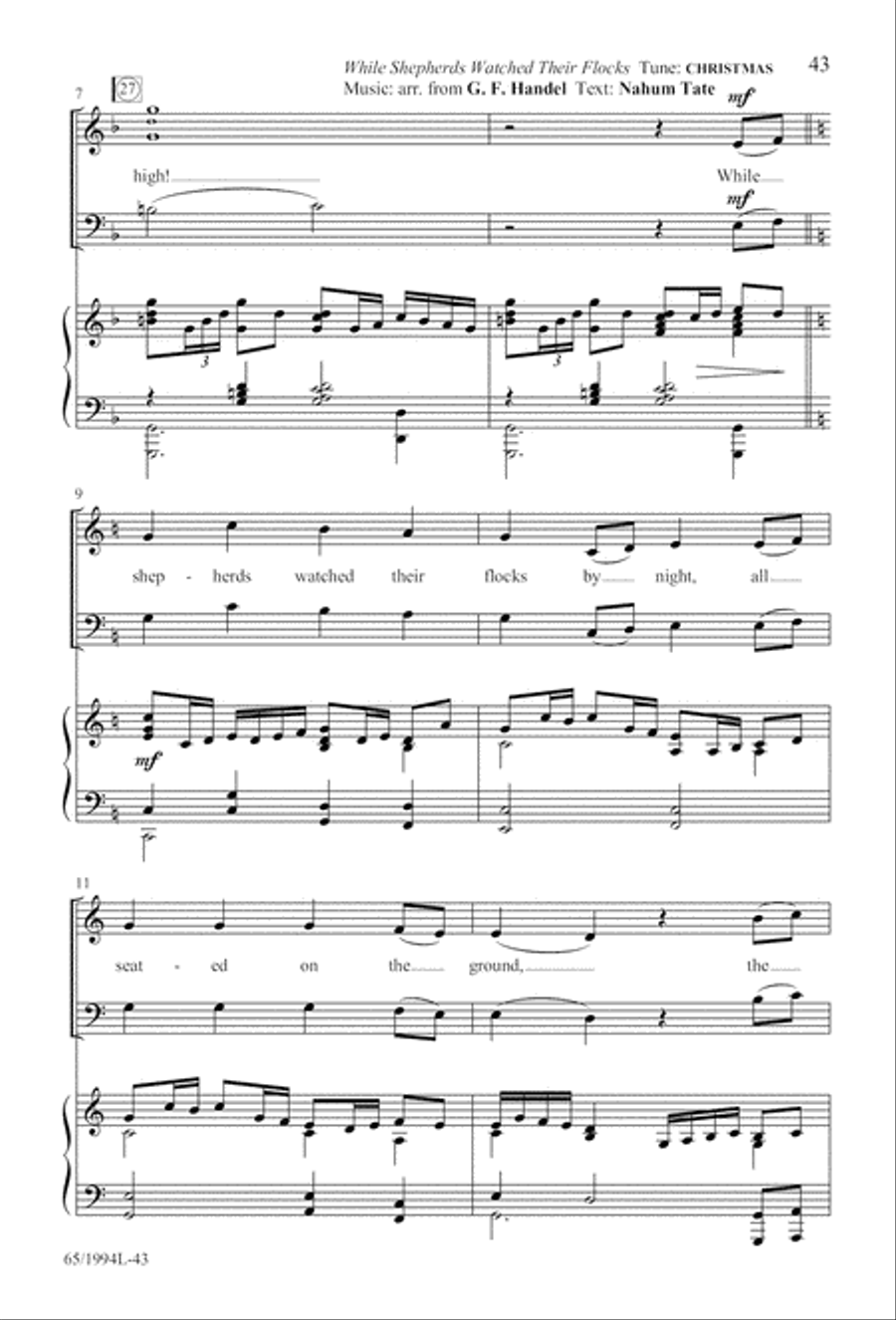 And Glory Shone Around (Digital Download) SAB scores gallery preview page 43