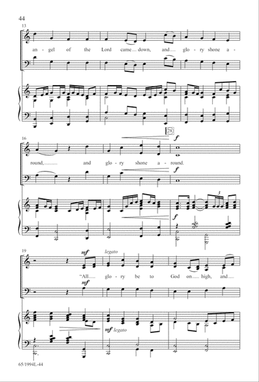 And Glory Shone Around (Digital Download) SAB scores gallery preview page 44