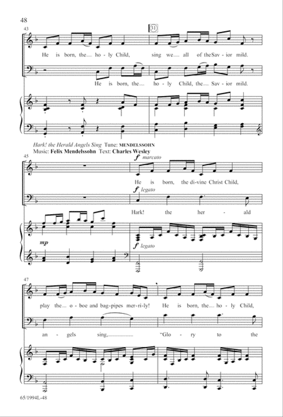 And Glory Shone Around (Digital Download) SAB scores gallery preview page 48