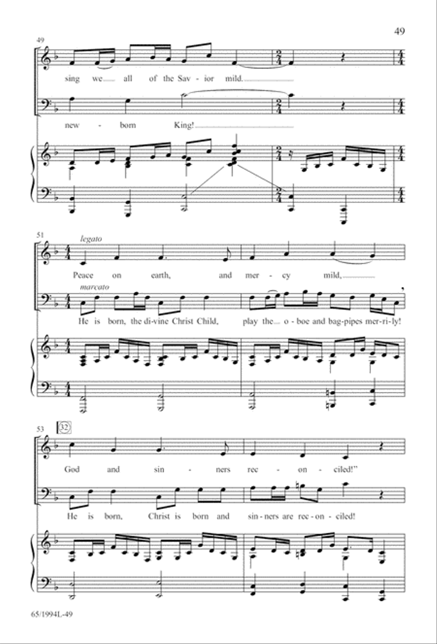 And Glory Shone Around (Digital Download) SAB scores gallery preview page 49