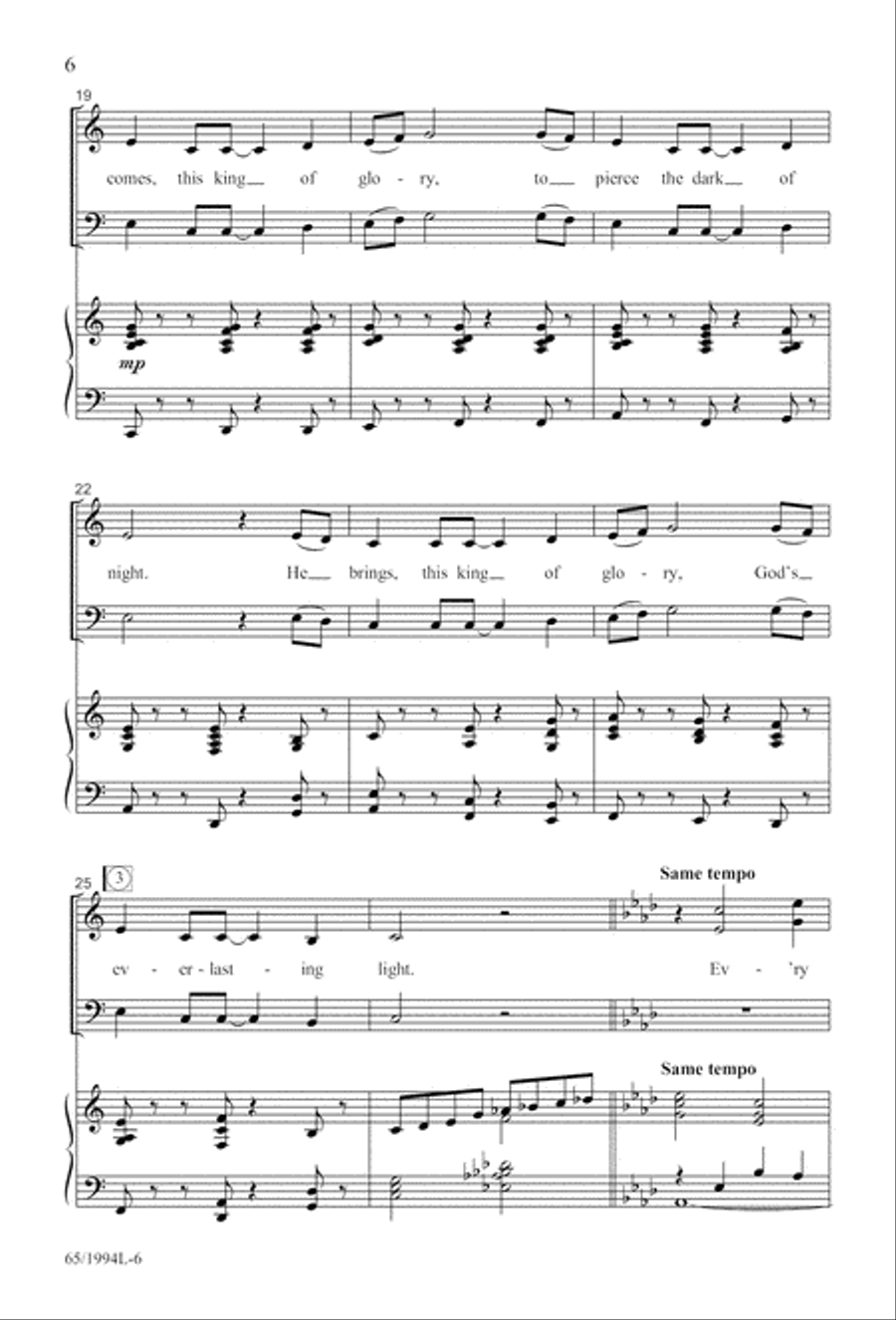And Glory Shone Around (Digital Download) SAB scores gallery preview page 6
