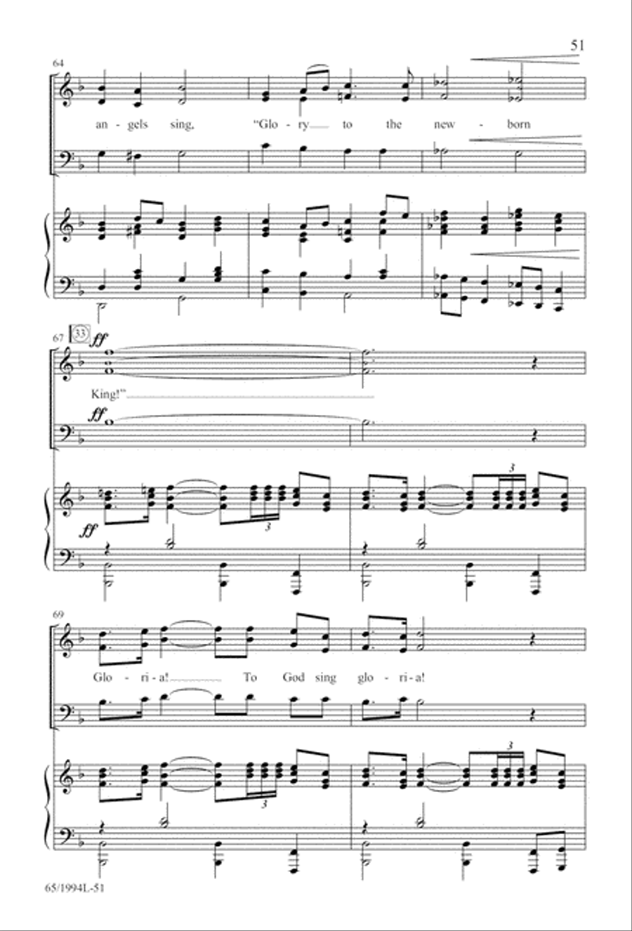 And Glory Shone Around (Digital Download) SAB scores gallery preview page 51