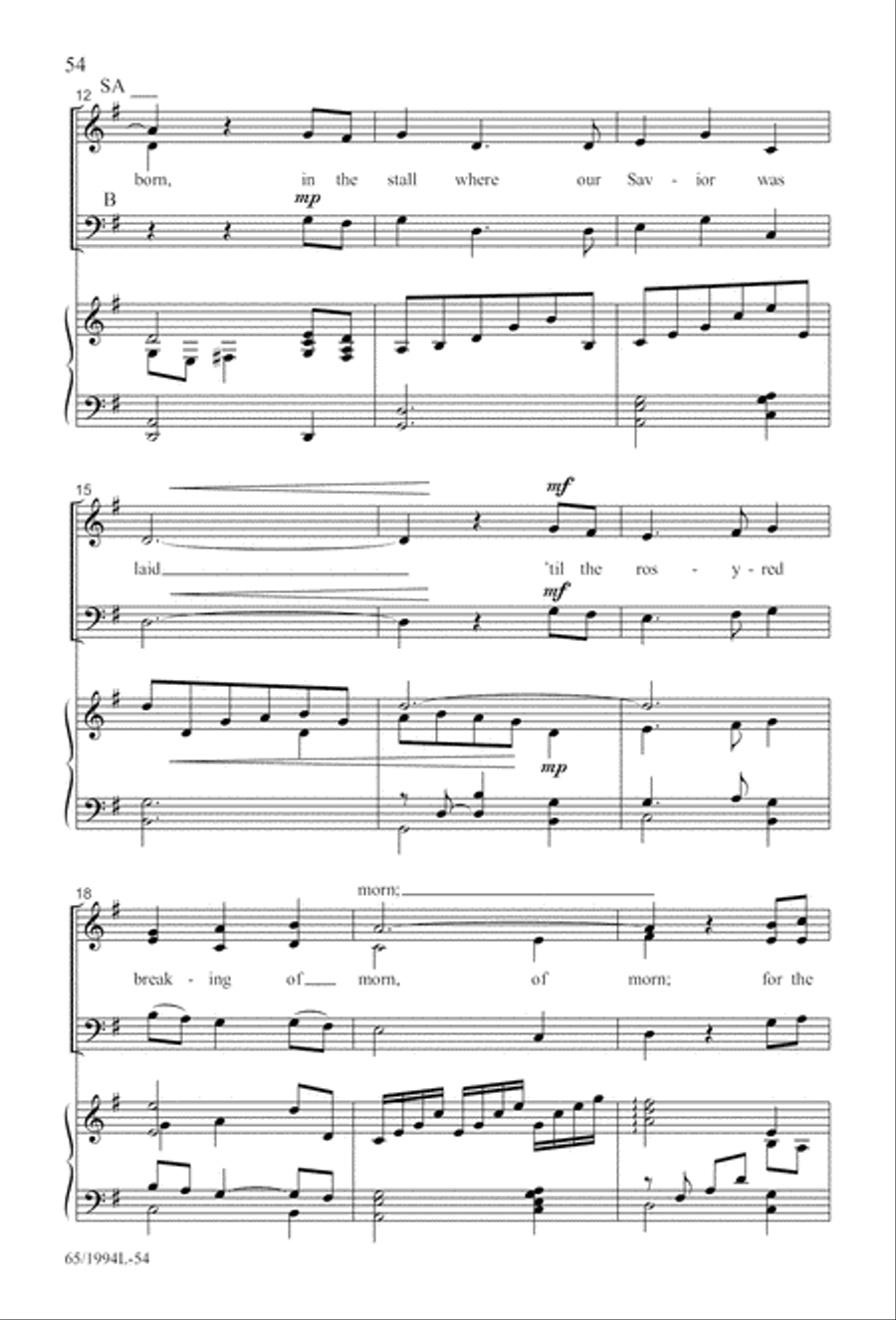 And Glory Shone Around (Digital Download) SAB scores gallery preview page 54