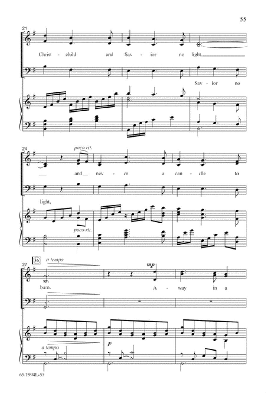 And Glory Shone Around (Digital Download) SAB scores gallery preview page 55