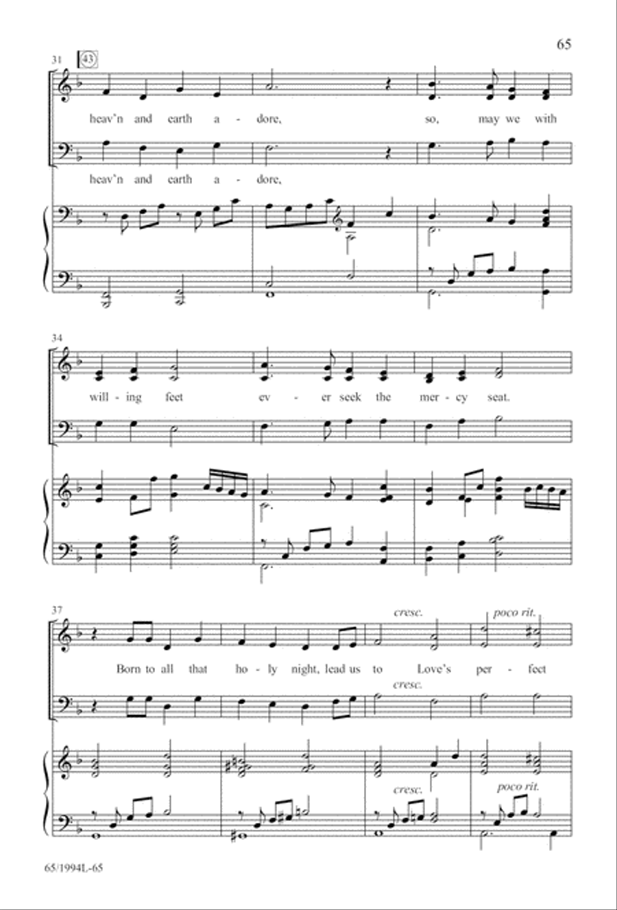 And Glory Shone Around (Digital Download) SAB scores gallery preview page 65