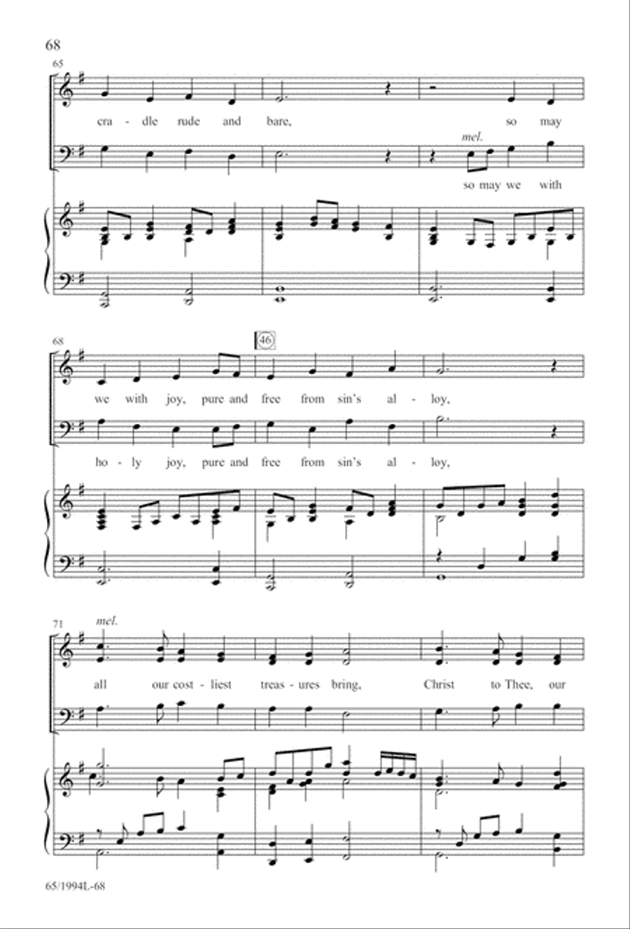 And Glory Shone Around (Digital Download) SAB scores gallery preview page 68