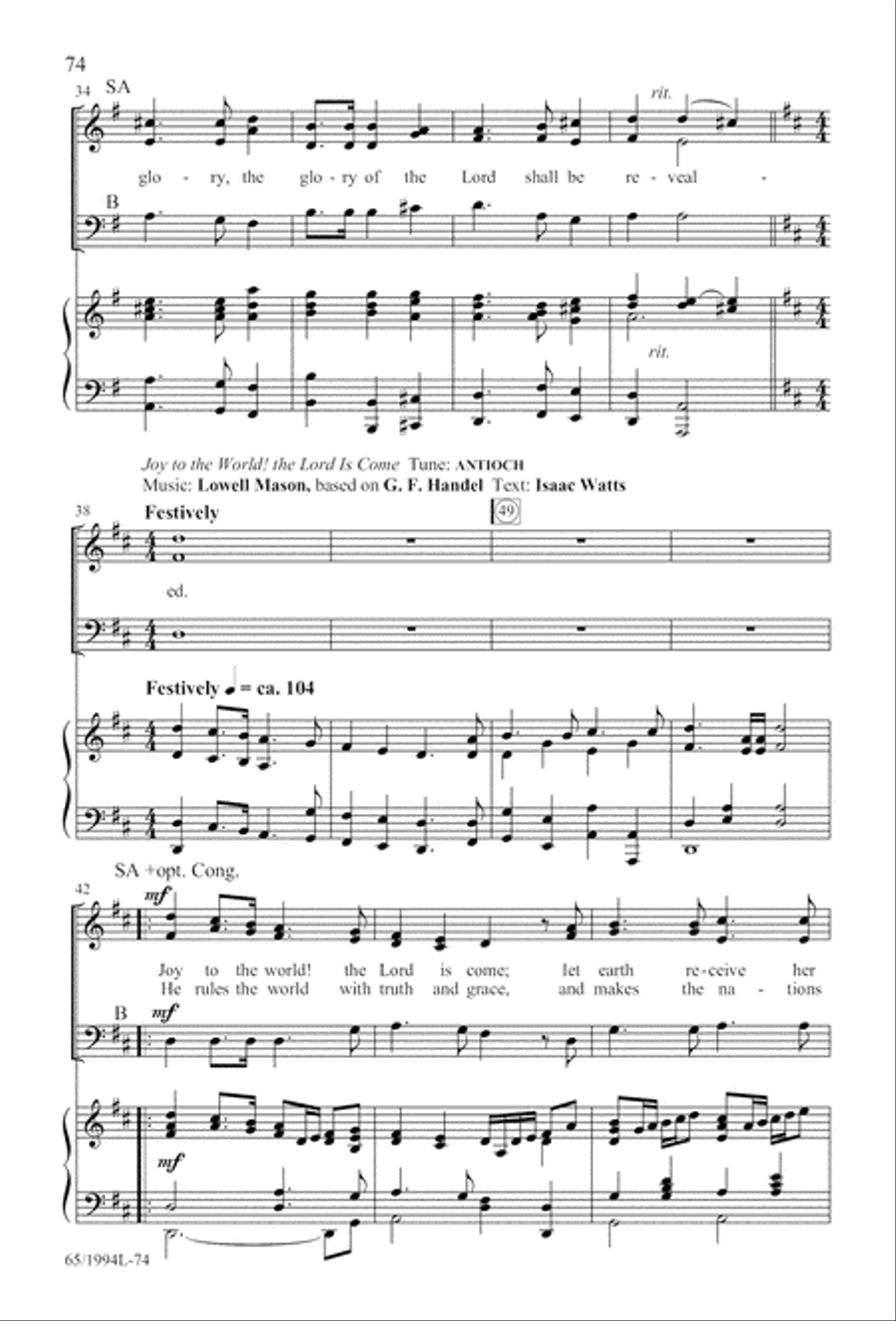 And Glory Shone Around (Digital Download) SAB scores gallery preview page 74