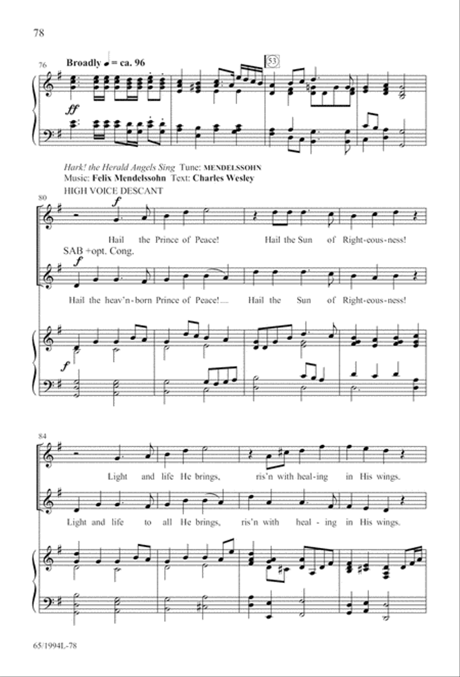 And Glory Shone Around (Digital Download) SAB scores gallery preview page 78