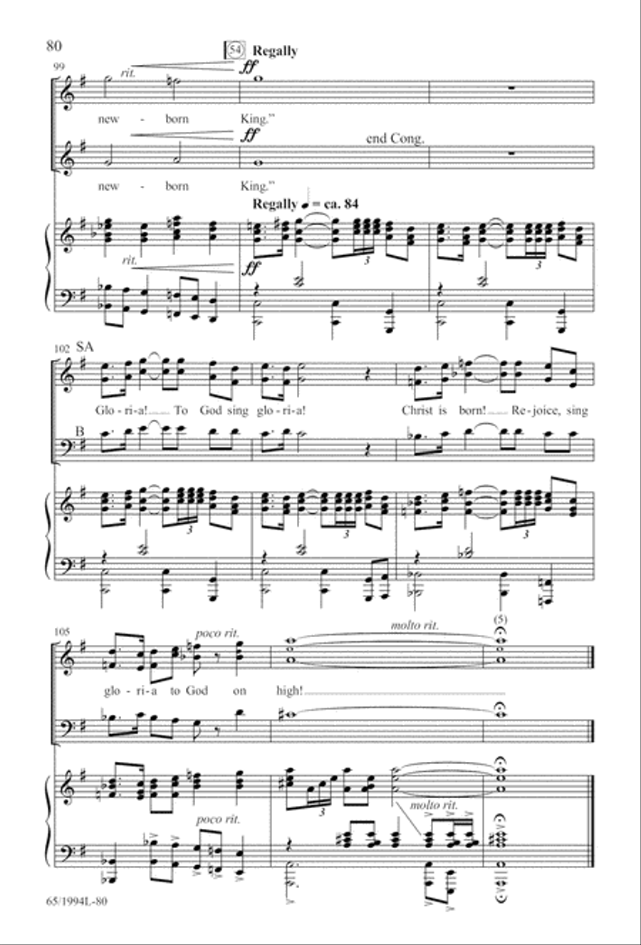 And Glory Shone Around (Digital Download) SAB scores gallery preview page 80
