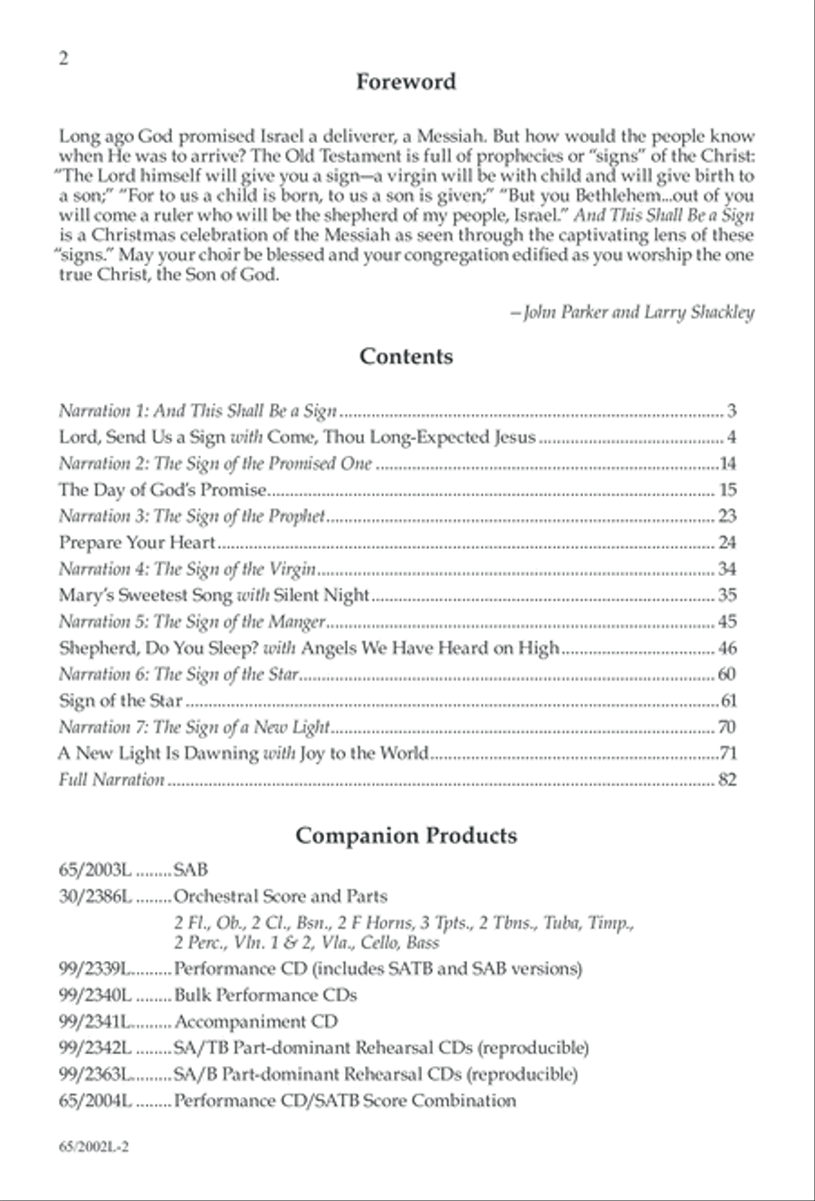 And This Shall Be a Sign (Digital Download) 4-Part scores gallery preview page 2