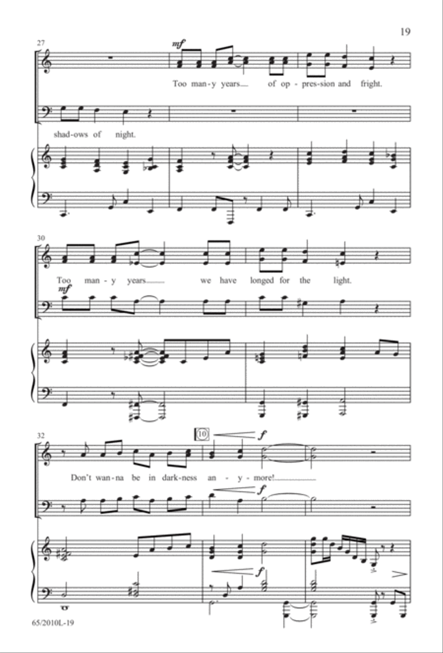 Rise Up! A New Light A-Comin' (Digital Download) 3-Part scores gallery preview page 19