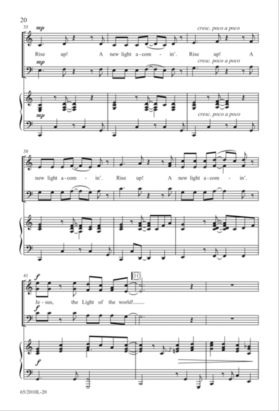 Rise Up! A New Light A-Comin' (Digital Download) 3-Part scores gallery preview page 20