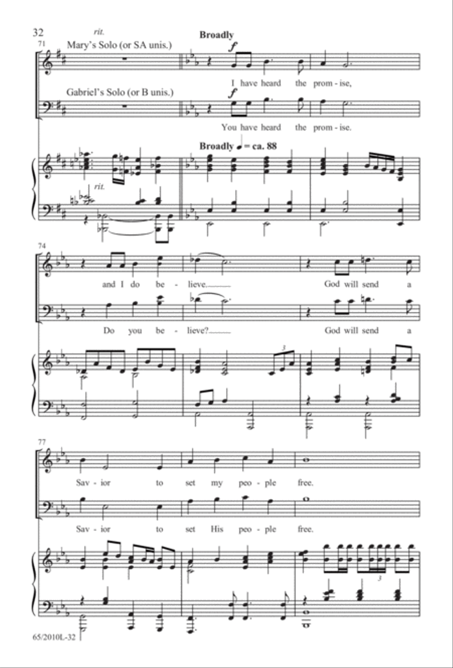 Rise Up! A New Light A-Comin' (Digital Download) 3-Part scores gallery preview page 32