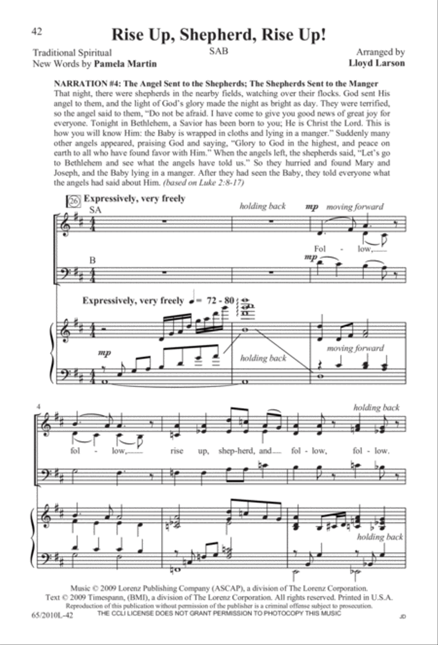 Rise Up! A New Light A-Comin' (Digital Download) 3-Part scores gallery preview page 42