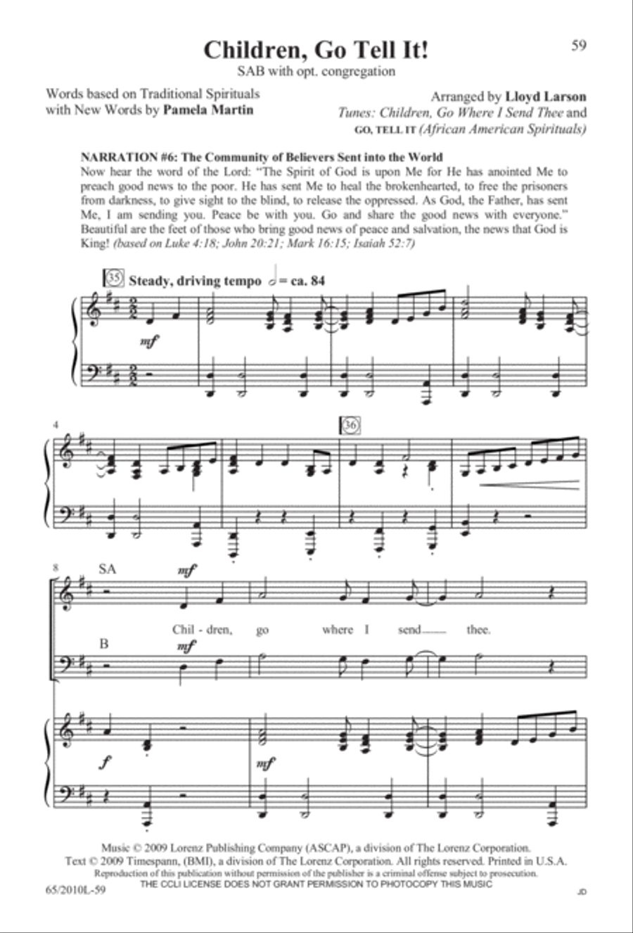 Rise Up! A New Light A-Comin' (Digital Download) 3-Part scores gallery preview page 59