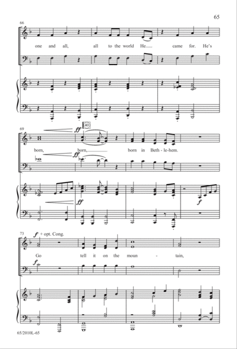 Rise Up! A New Light A-Comin' (Digital Download) 3-Part scores gallery preview page 65