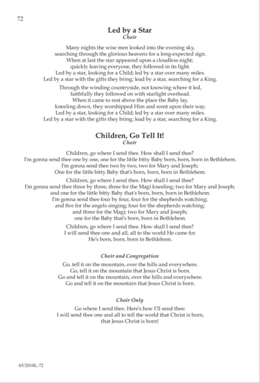 Rise Up! A New Light A-Comin' (Digital Download) 3-Part scores gallery preview page 72