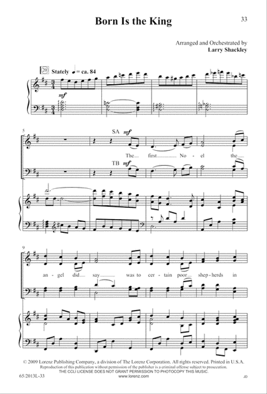 A Christmas Carol Gallery (Digital Download) 4-Part scores gallery preview page 33