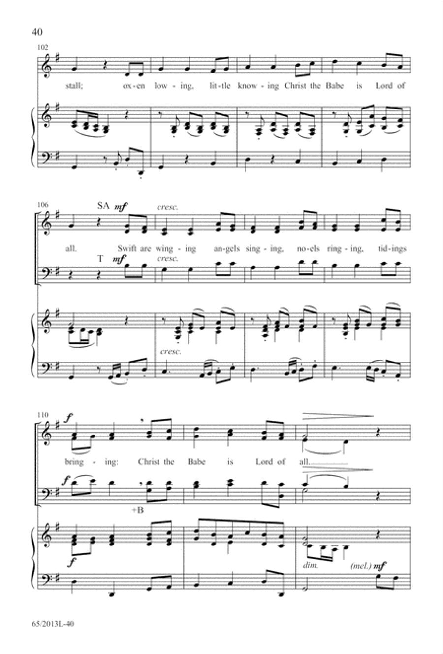 A Christmas Carol Gallery (Digital Download) 4-Part scores gallery preview page 40
